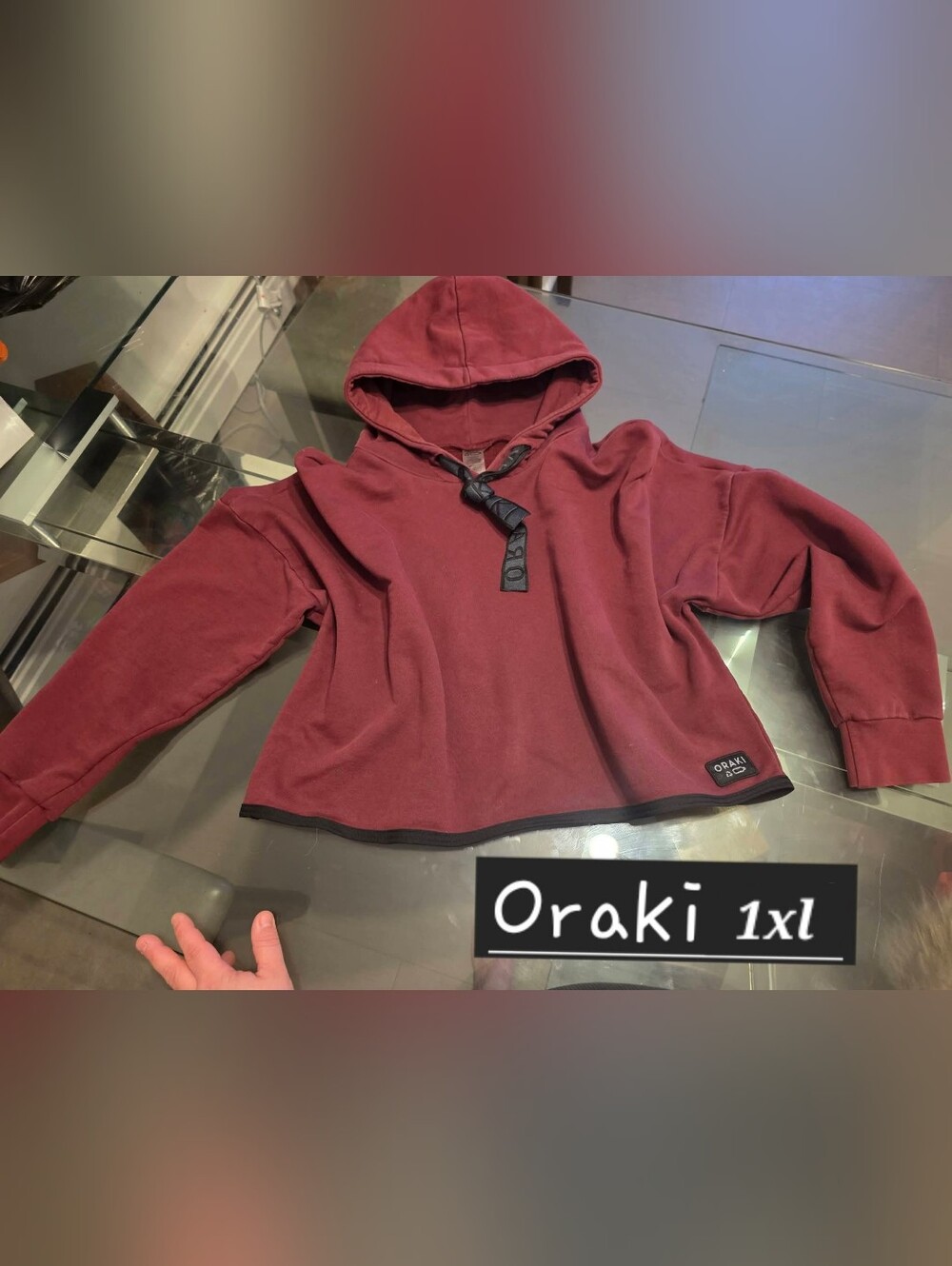 Oraki Burgundy Pullover Hoodie - Women's 1XL